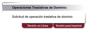 Operaciones Traslativas de Dominio